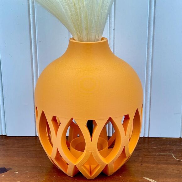 Modern Vase, The Kova Short Vase,Dried Flowers, Bookshelf Table Decor - Picture 2 of 6